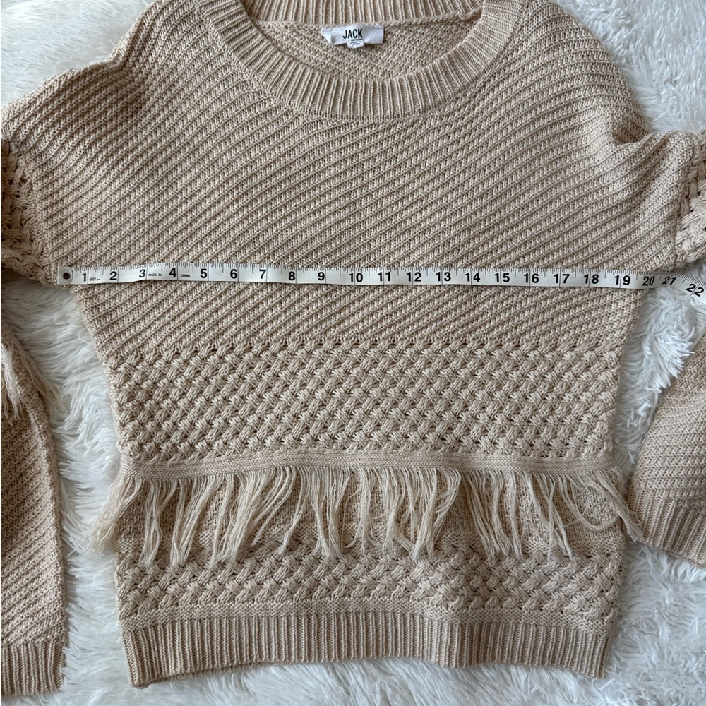 Jack by BB Dakota Tan Fringe Sweater - Picture 4 of 11